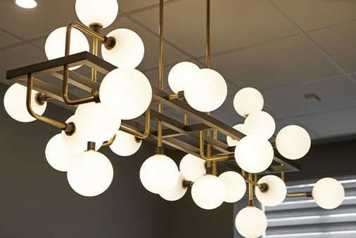 Fancy light fixtures in a law firm